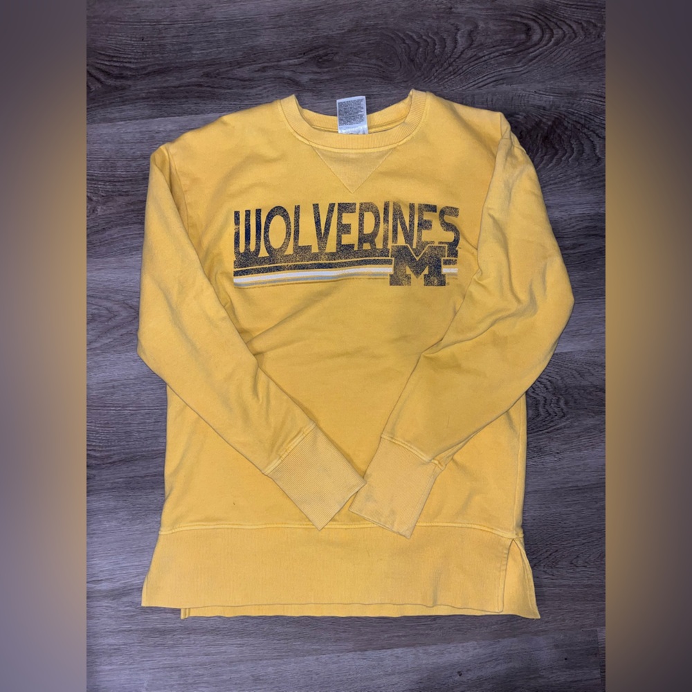 Knights Apparel Yellow Wolverines Long Sleeve Tee